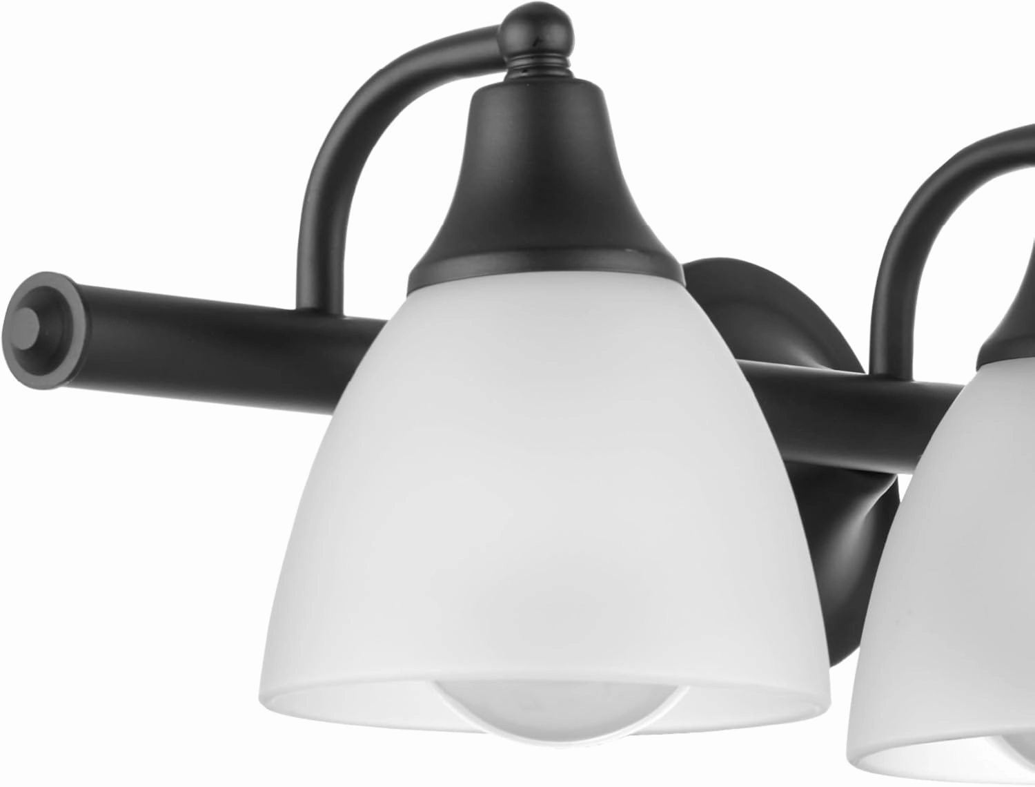 Globe Electric 51227 Jayden 5-Piece All-In-One Bathroom Set, Oil Rubbed Bronze, 3-Light Vanity Light with Frosted Glass Shades, Towel Bar, Toilet Paper Holder, Towel Ring, Robe Hook, Bulb Not Included