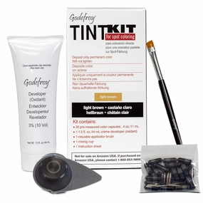 Godefroy Hair Color Tint Kit for 100% Gray Coverage, Light Brown, 20 Applications, Long-Lasting Root Touch-Up for Men & Women, Pre-Measured Capsules, No Waste, DIY Salon-Quality Results at Home