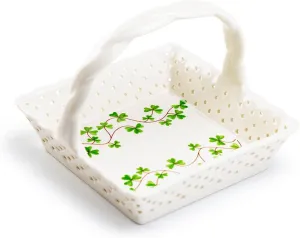 Grace Teaware Shamrock 5" Fine Porcelain Tea Bag Basket