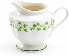 Grace Teaware Shamrock Fine Porcelain Creamer Pitcher, Regular
