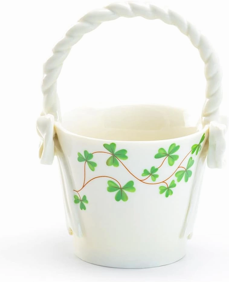 Grace Teaware Shamrock Fine Porcelain Tea Bag Basket