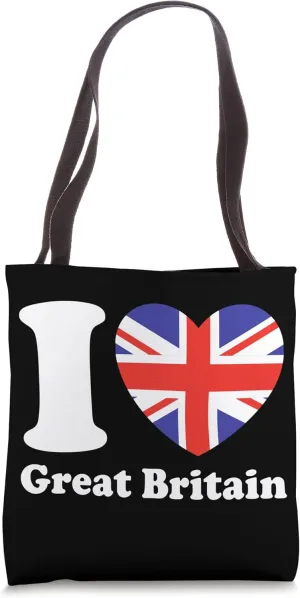 Great Britain Flag Great Britain Lover I Love Great Britain Tote Bag