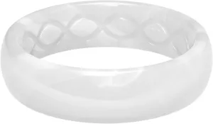 Groove Life Solid Thin Silicone Ring - Breathable Rubber Wedding Rings for Women, Lifetime Coverage, Unique Design, Comfort Fit Ring