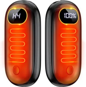 Hand Warmers Rechargeable - 14000mAh Electric Hand Warmers Rechargeable 2 Pack Heat Up to 131℉ with 18Hrs Warmth, Reusable Electronic Portable Pocket Heater for Women Man Golf Raynauds Camping