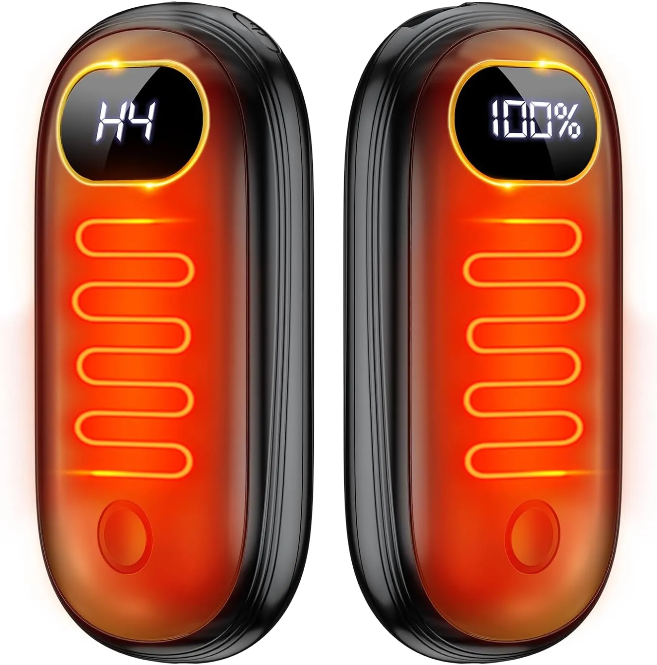 Hand Warmers Rechargeable - 14000mAh Electric Hand Warmers Rechargeable 2 Pack Heat Up to 131℉ with 18Hrs Warmth, Reusable Electronic Portable Pocket Heater for Women Man Golf Raynauds Camping