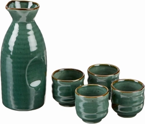 Happy Sales HSSS-GNRD25 Sake Set, one size, Green