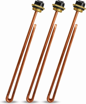 HE 90240 3 Pcs Water Heater Element Parts Fit for EcoSmart Eco 18 Eco 27 Eco 36 Fit for iHeat Drakken Eemax Rheem Richmond Water Heater, 9KW 240V Heating Element with New Rubber Ring