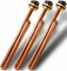 HE 90240 Heating Element, 3 Pack Replacement for EcoSmart ECO 18 27 36, 9KW 240V Heating Element for Electric Tankless Water Heaters, Screw-In, Copper