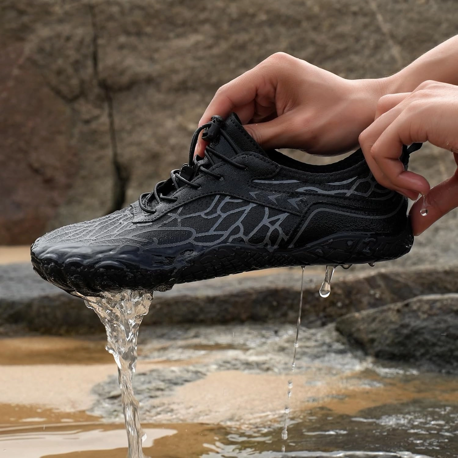 Hike Barefoot Water Shoes for Women Men, Barefoot Shoes with Wide Toe Box, Non-Slip & Quick Dry Breathable Aqua Socks for Beach Pool Aqua Swim Surf Hiking Walking Shoes