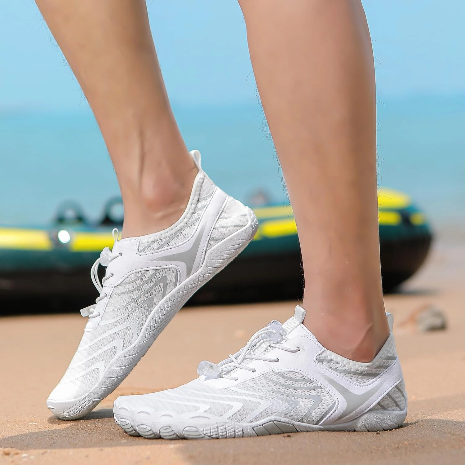 Hike Barefoot Water Shoes for Women Men, Barefoot Shoes with Wide Toe Box, Non-Slip & Quick Dry Breathable Aqua Socks for Beach Pool Aqua Swim Surf Hiking Walking Shoes