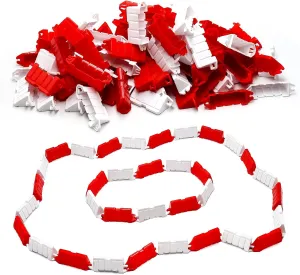 Hobby Fans 120 Pieces RC Car Racing Track Drift Runway Drift Field Fence for 1/14 1/16 1/18 1/24 1/28 Mini RC Car (Red White)