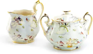 Holiday Snowman Fine Porcelain Sugar & Creamer Set