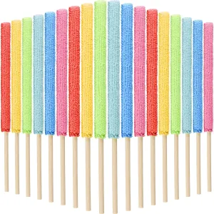 Honeydak 24 Pieces Microfiber Detail Duster Sticks Mini Duster Crevice Cleaning Tool Car Air Vent Cleaner Fan Cleaning Brush for Home Air Vent Window The Smallest Spaces