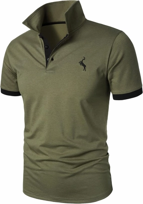 HOOD CREW Men’s Classic Polo Shirt Short Sleeve Shirts Lightweight Casual Tops