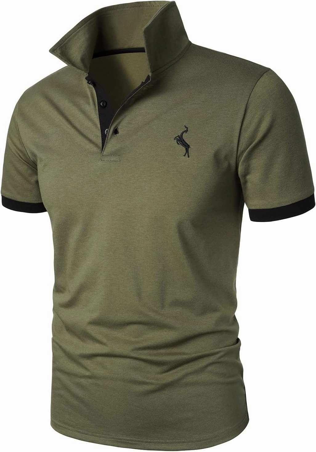 HOOD CREW Men’s Classic Polo Shirt Short Sleeve Shirts Lightweight Casual Tops