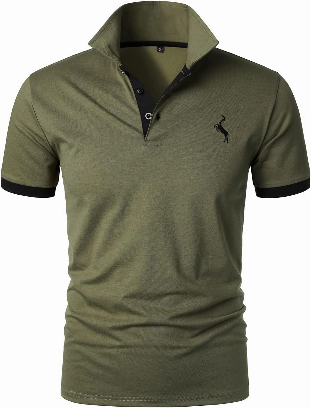 HOOD CREW Men’s Classic Polo Shirt Short Sleeve Shirts Lightweight Casual Tops