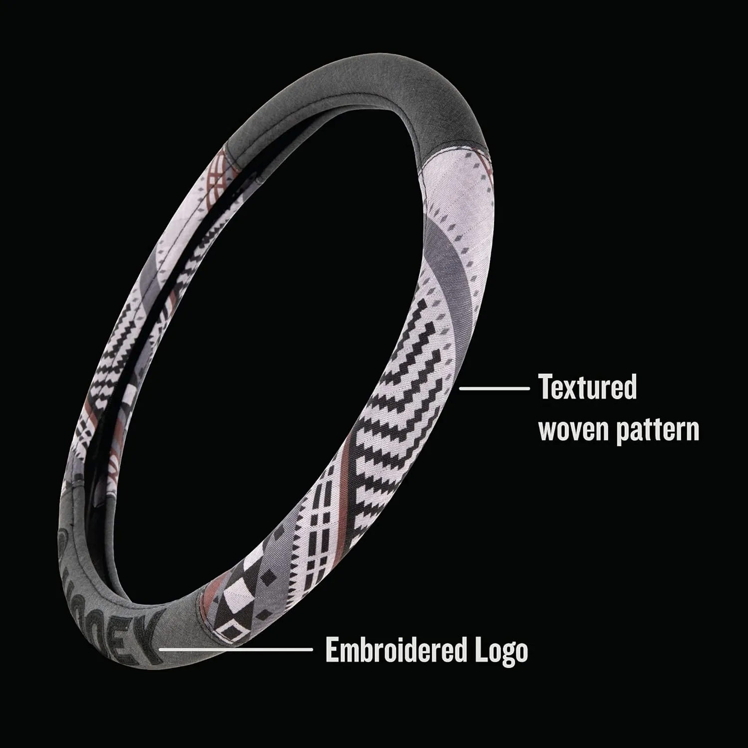 Hooey Steering Wheel Cover, Universal-Fit, Easy to Install for Cars, Truck, Van, SUV, Hazer (Baja)