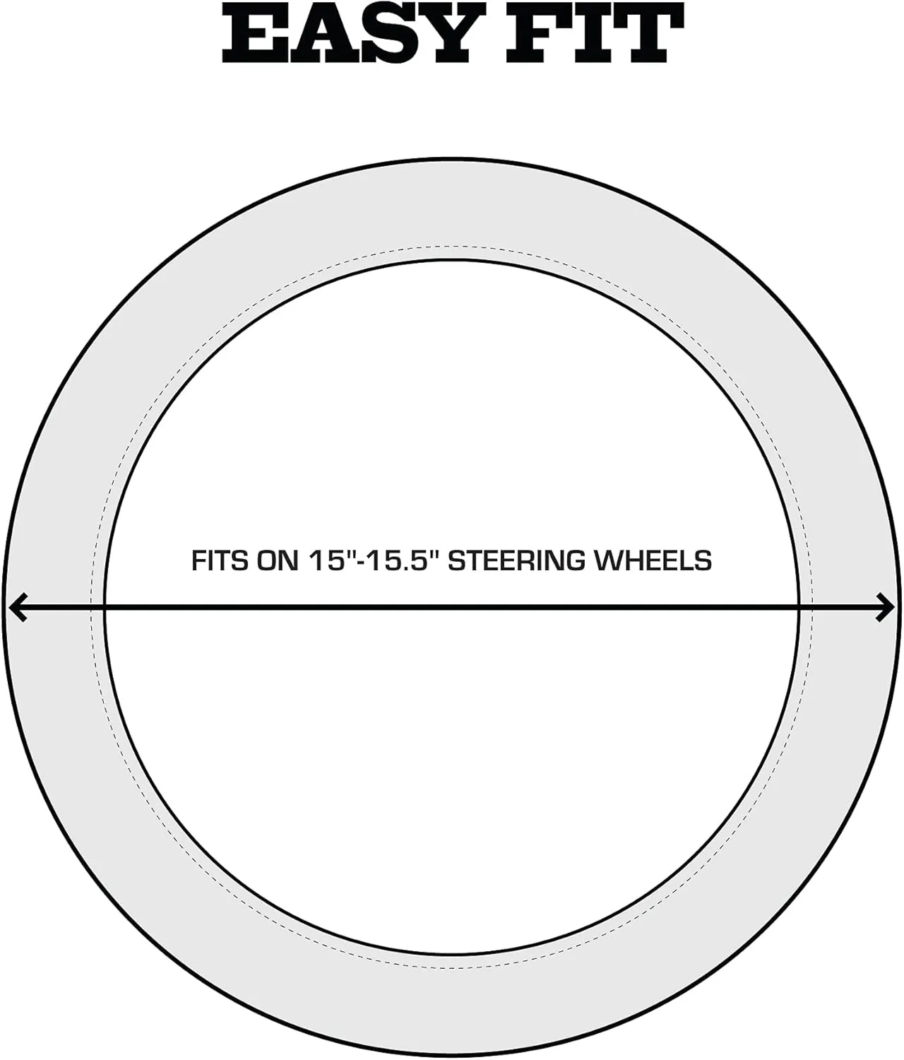 Hooey Steering Wheel Cover, Universal-Fit, Easy to Install for Cars, Truck, Van, SUV, Hazer (Baja)