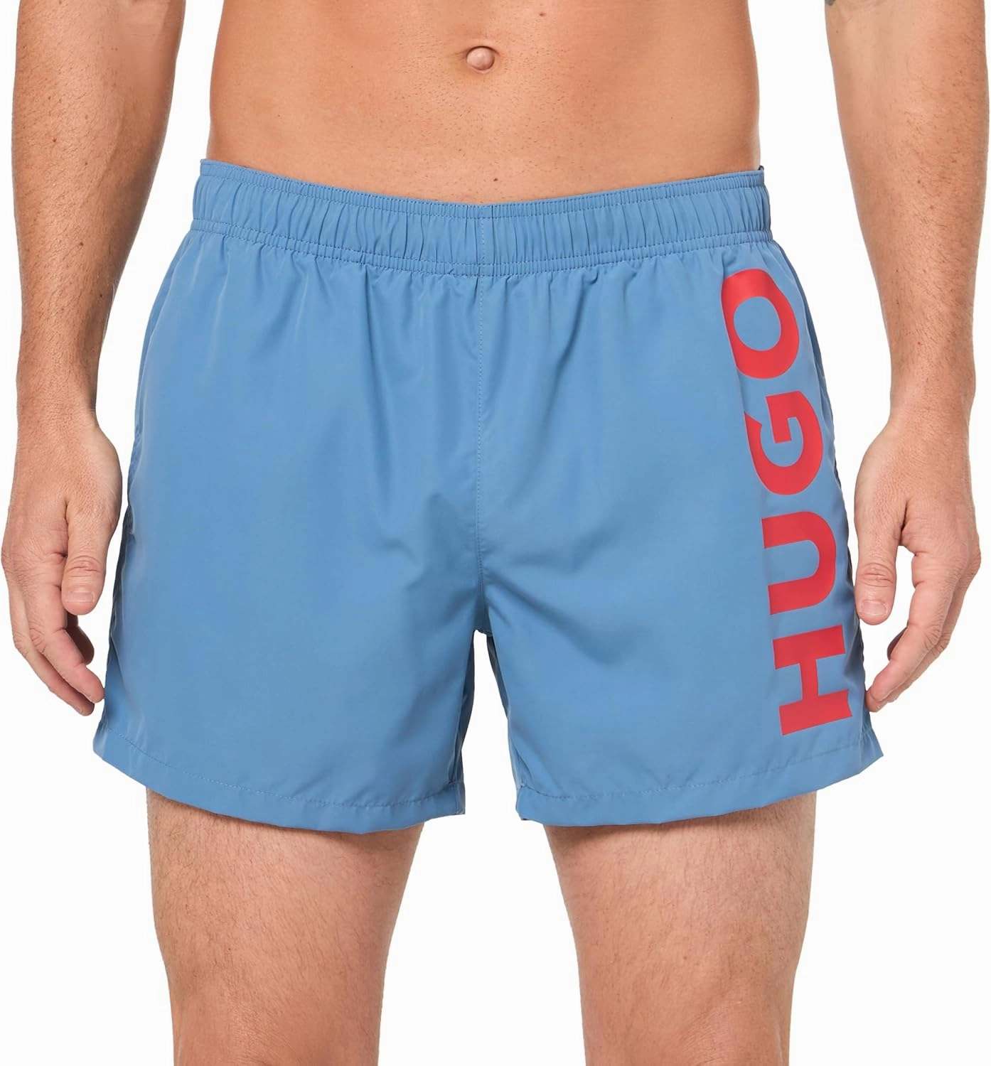 HUGO Men's Vertical Logo Swim Trunks