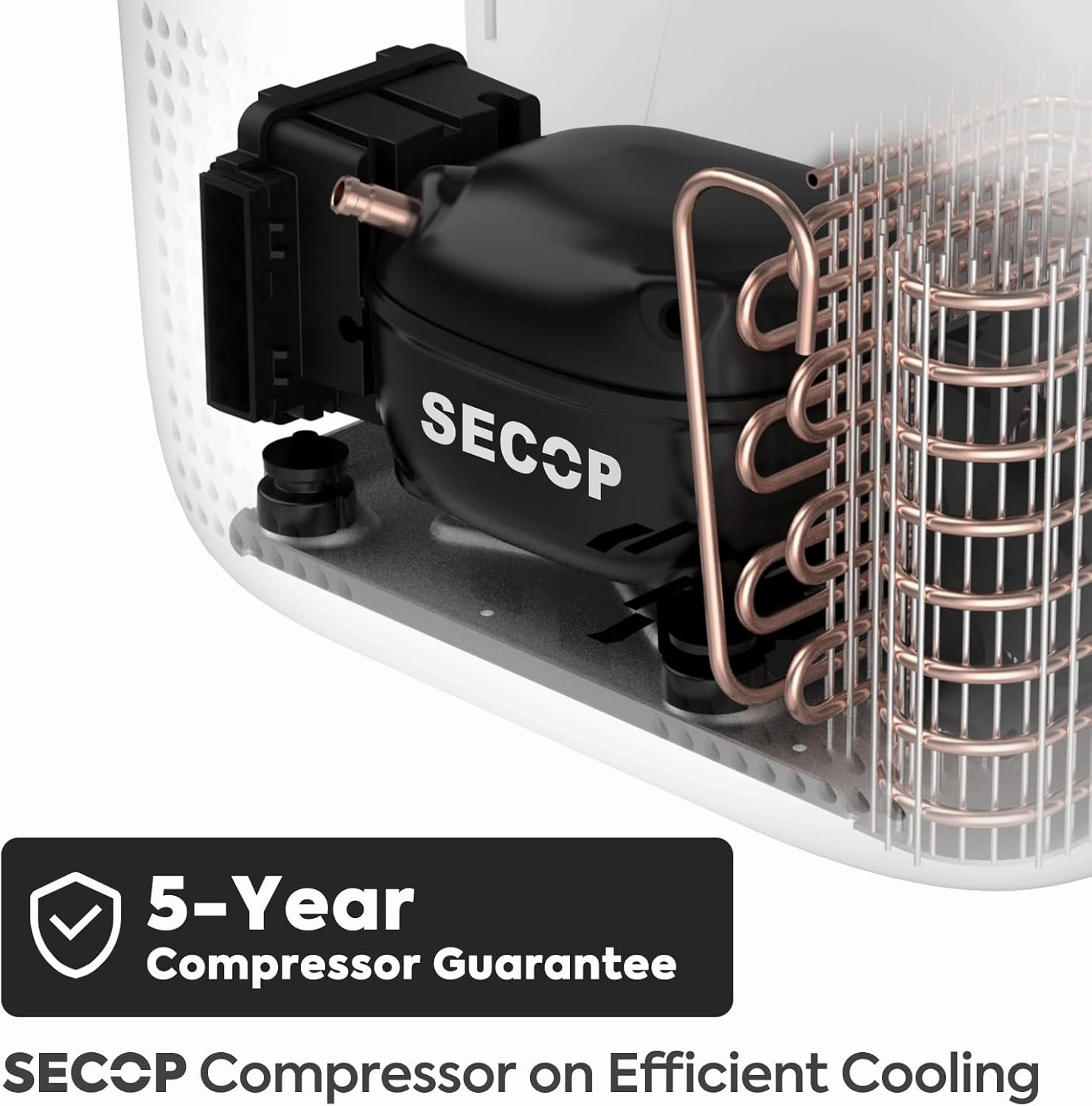 ICECO GO20 Dual Zone 12 Volt Refrigerator, 12V Car Refrigerator with Secop Compressor, Separate Control, DC & AC, 0℉ - 50℉, Portable Freezer Compressor Cooler for Outdoor, White, 21 Quart(20 Liter)