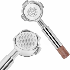 IKAPE 54mm Bottomless Naked Portafilter, Suitable for 54mm Breville Barista Series BES870/878/880 Machine & Solis Barista Machines (Included 18g Capacity Filter Basket)