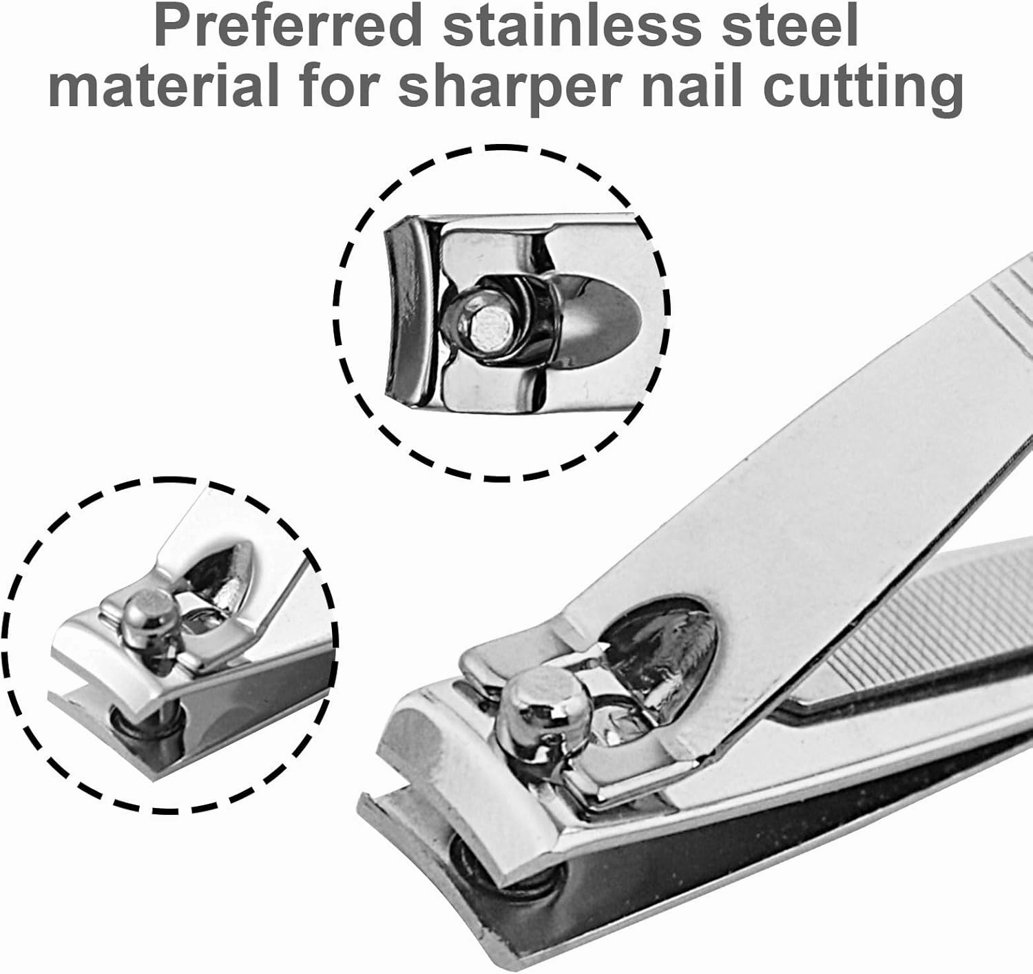 Individually Wrapped Nail Clippers in Bulk Stainless Steel Fingernail Clippers Bulk, Sturdy Thick Toenail Clippers Mini Men Women Nail Tip Cutter Trimmer for Homeless, Travel, Hotel (2 inch 50Count)