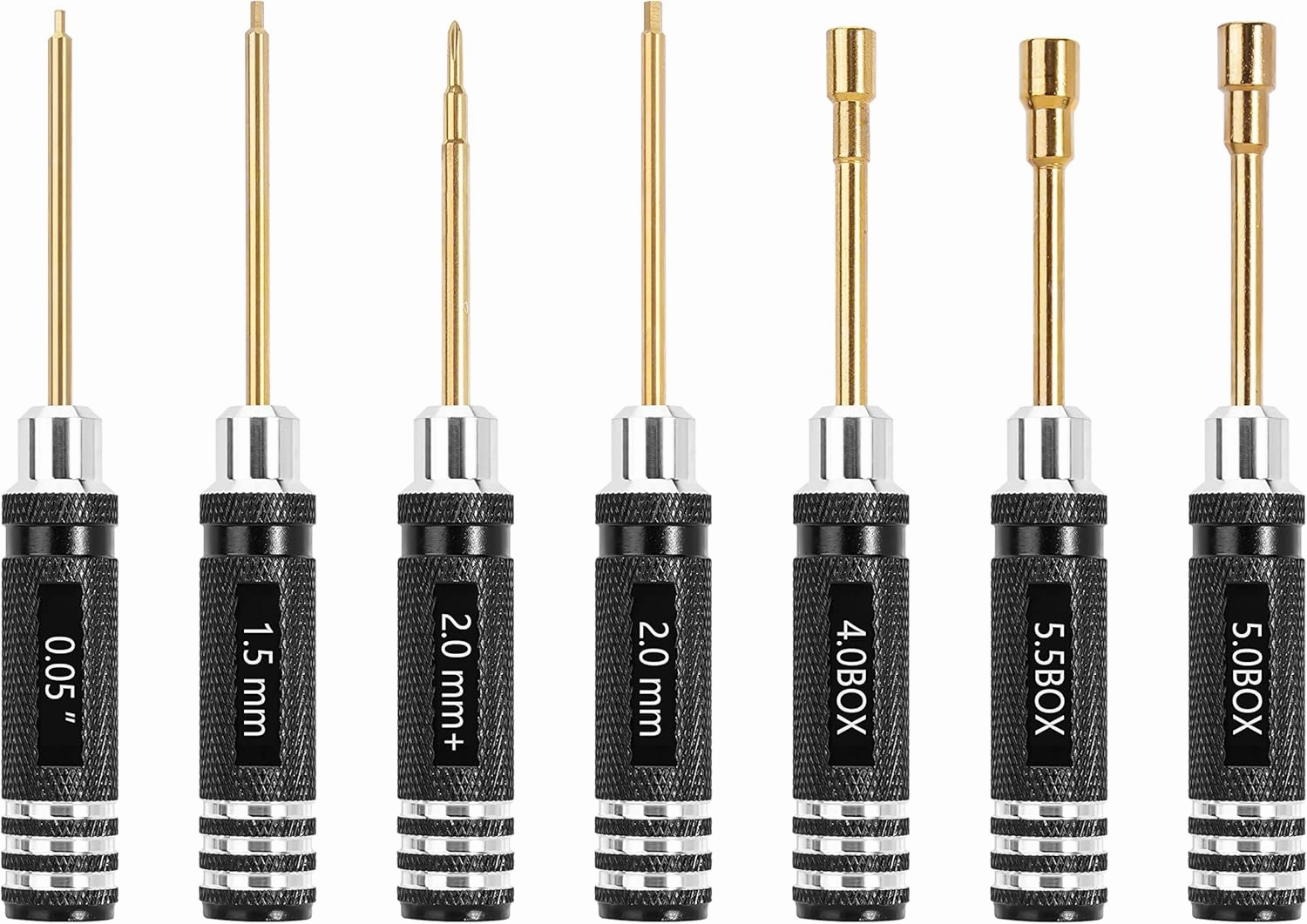 INJORA Short Handle Hex Screwdriver Nut Driver Tool Kit for 1/18 1/24 RC Mini Crawler Car TRX4M SCX24 FCX24,7PCS
