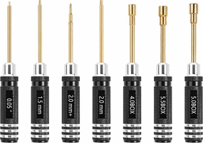INJORA Short Handle Hex Screwdriver Nut Driver Tool Kit for 1/18 1/24 RC Mini Crawler Car TRX4M SCX24 FCX24,7PCS