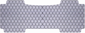Intro-Tech LX-610-RT-G Hexomat Second Row 1 pc. Custom Fit Auto Floor Mat for Select Lexus GX 470 Models - Rubber-Like Compound, Gray