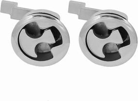 ISURE MARINE 2Pcs Marine Grade Stainless Steel Floor Buckle Hatch Latch Flush Turning Lift Handle Floor Buckle Recessed Hatch Pull Buckle Ring Non-Locking Latch with Turning Lock