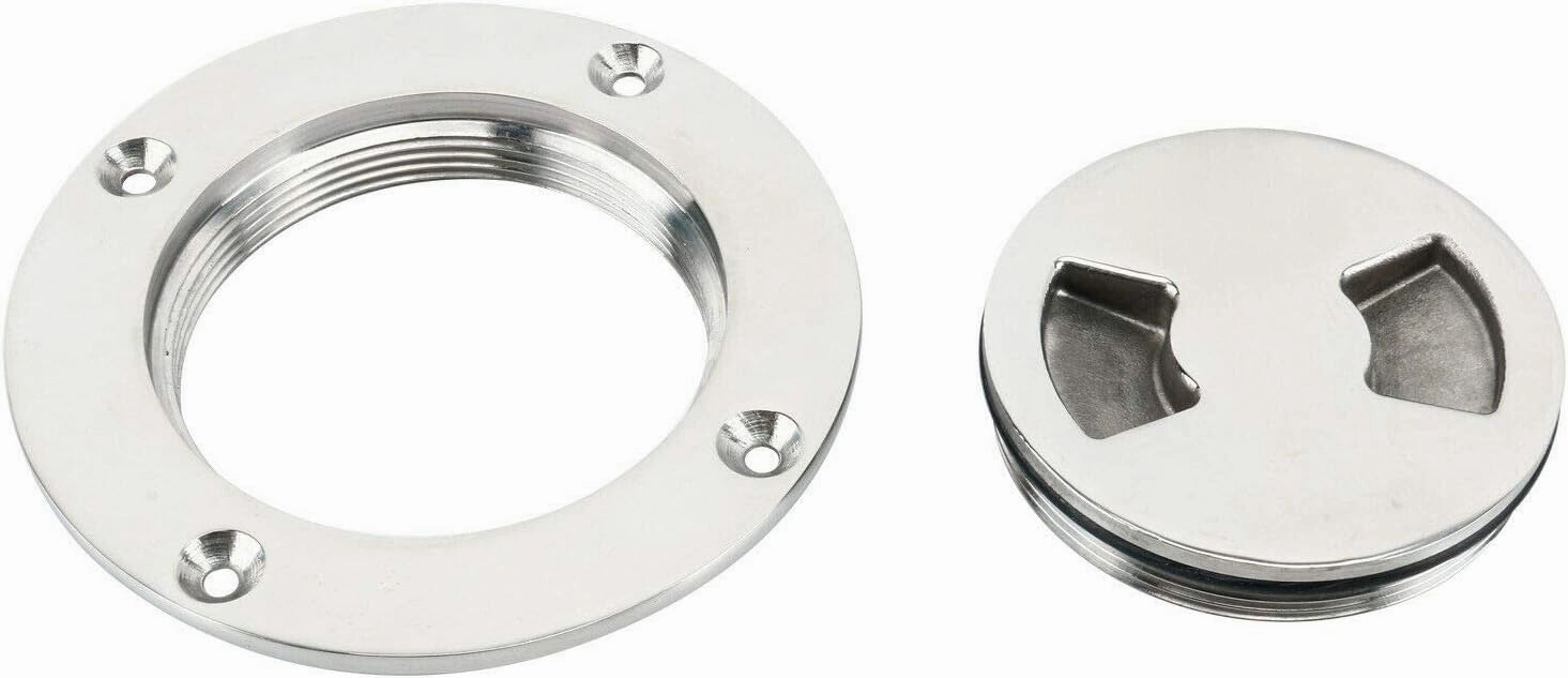 ISURE MARINE 3 inch Hatch 316 Stainless Steel Round Non Slip Inspection Hatch Deck Plate with Detachable Cover for Marine Boat Yacht