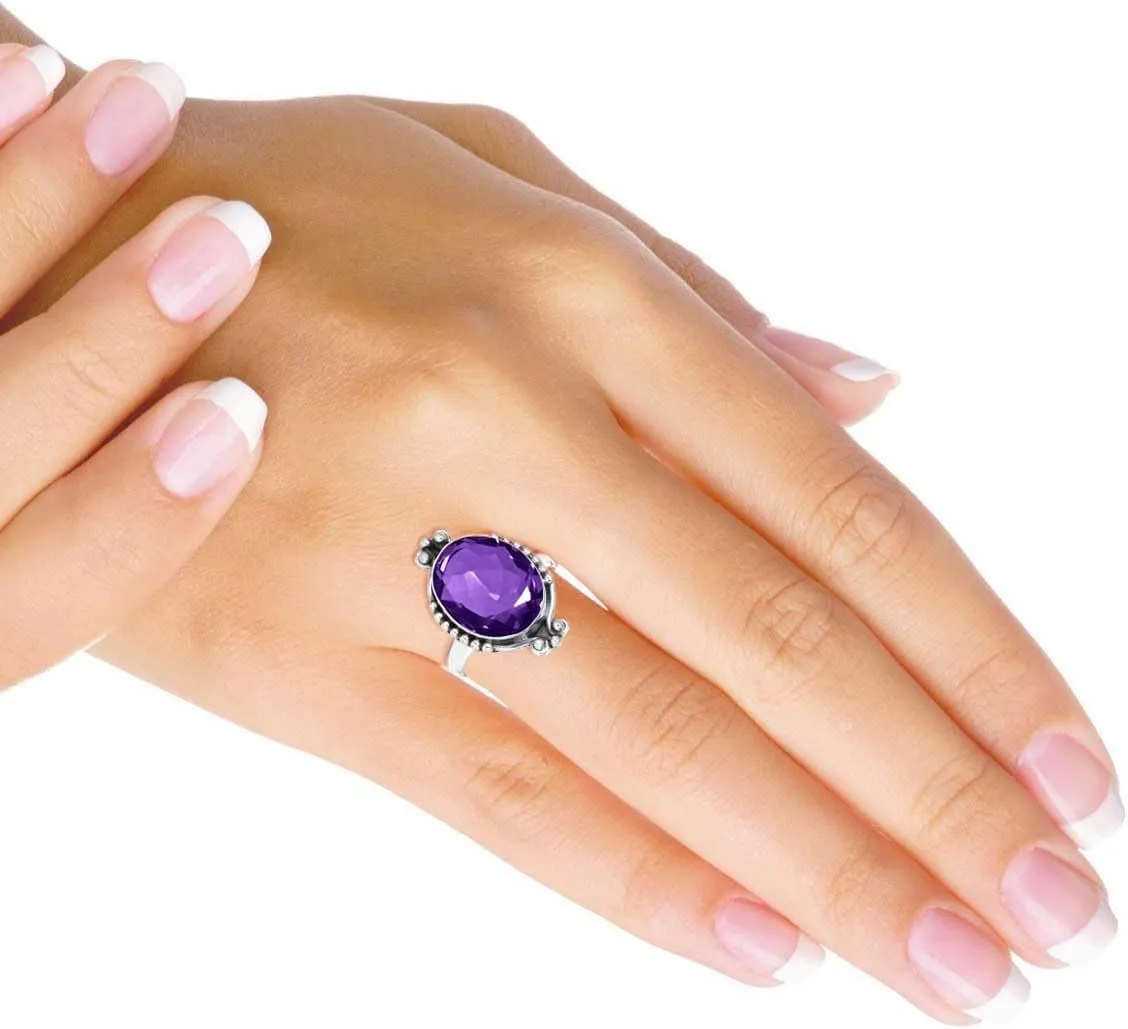 JEWELOPORIUM 925 Silver Ring For Women Blue Quartz Abalone Shell Sunstone Copper Turquoise Labradorite Gemstone Jewelry Costume Silver Ring Gift On Anniversary Hal