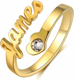 JewelOra Personalized Name Ring for Women, Custom Engraving 1-4 Names Wedding Ring for Her, Personalized Promise Ring Jewelry Gift for Couples, Wife, Mother