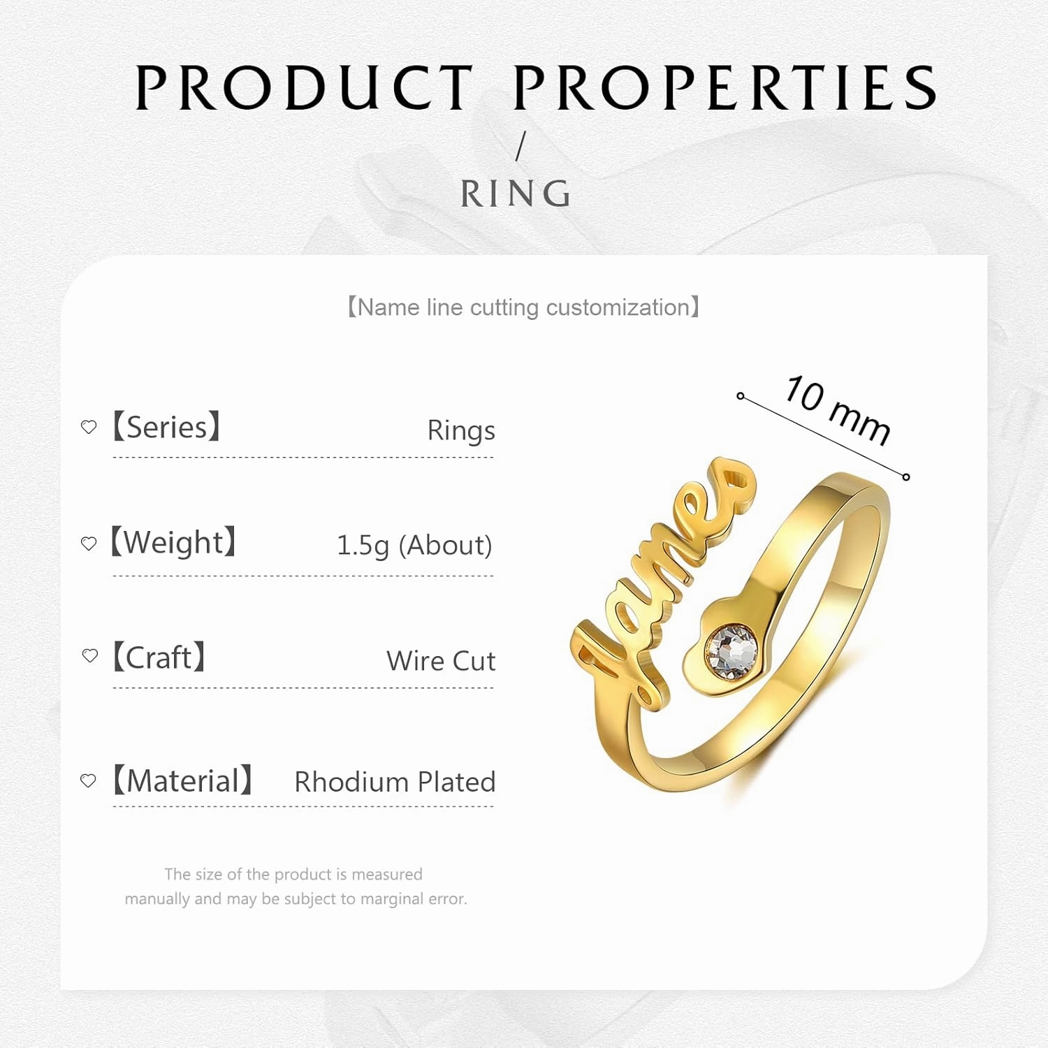 JewelOra Personalized Name Ring for Women, Custom Engraving 1-4 Names Wedding Ring for Her, Personalized Promise Ring Jewelry Gift for Couples, Wife, Mother