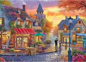 Jigsaw Puzzles for Adults 1000 Pieces, Interlock Perfectly Letter on Back No Dust, 1:1 Poster, Home Decor Birthday Party Gift Toy for Men Women Elders Seniors (The Streets of Autumn)