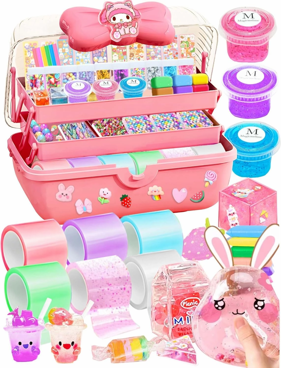 Jimcii Make Your Own Nano Tape Bubble Kit for Kids, Squishy Maker Making Kit, Nano Tape Bubbles