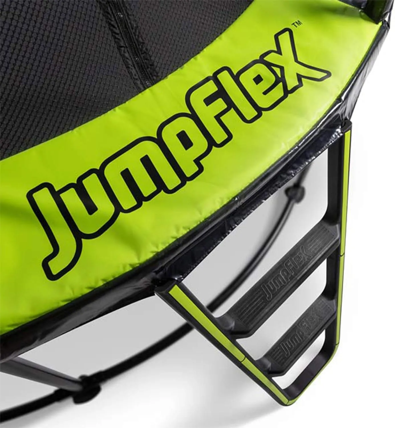 JumpFlex Hero Trampoline 12FT 14FT 15FT Round Outdoor Backyard Trampoline with ASTM Approved Net Safety Enclosure, Hoop, Ladder & Fast Assembly