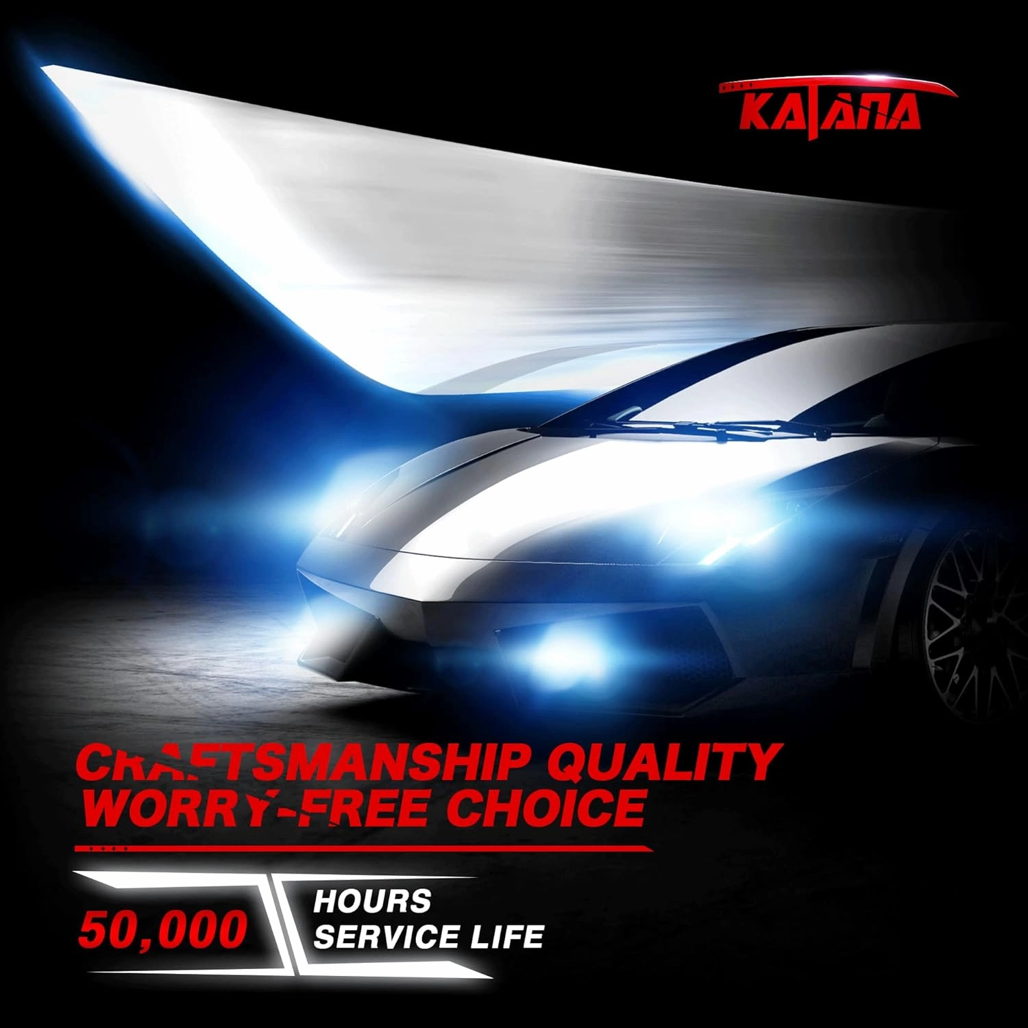 Katana H7 Light Bulbs,H7 Bulb No Adapter Required 400% Brightness 6500K White Non-polarity Plug and Play Mini Size Fog Bulb of 2