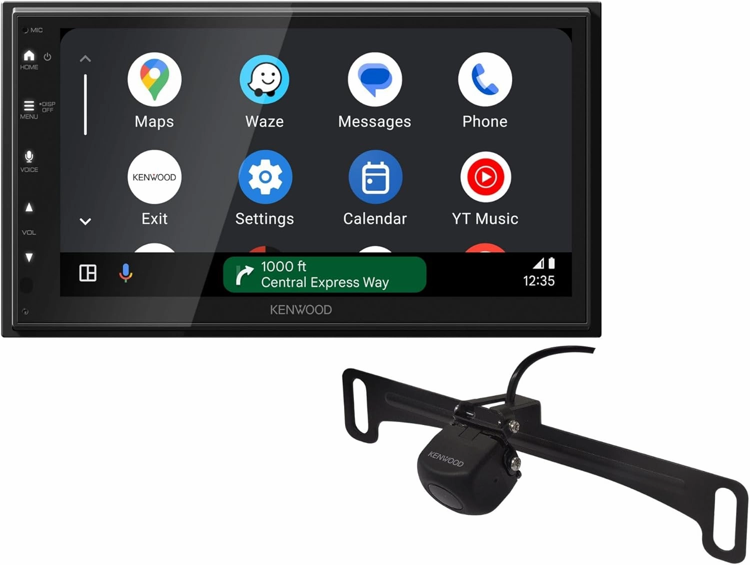 KENWOOD DMX50S 6.8" Capacitive Touchscreen Digital Multimedia Receiver | Plus KENWOOD CMOS-230LP Universal Backup Camera