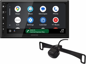 KENWOOD DMX50S 6.8" Capacitive Touchscreen Digital Multimedia Receiver | Plus KENWOOD CMOS-230LP Universal Backup Camera