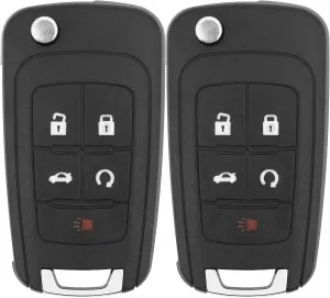 Key Fob Replacement for 2014-2019 Buick Encore/ 10-12 Allure/ 10-16 Lacrosse/ 11-17 Regal/ 12-17 Verano/ 10-19 Chevy Equinox Camaro/ 11-16 Cruze Malibu/ 14-19 Impala/ 12-17 Sonic Keyless,2Pcs
