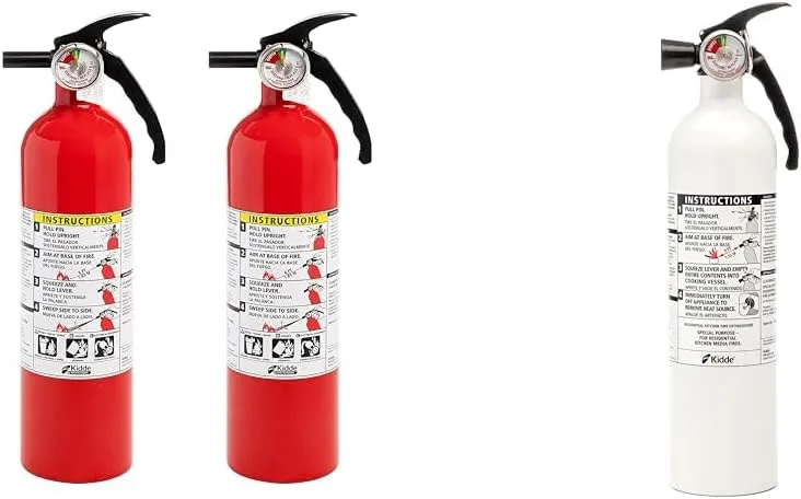 Kidde Fire Extinguisher for Home & Kitchen Fire Extinguisher, Home Use for Grease Fires, 3.9 Lbs., Wall Mount Included, White