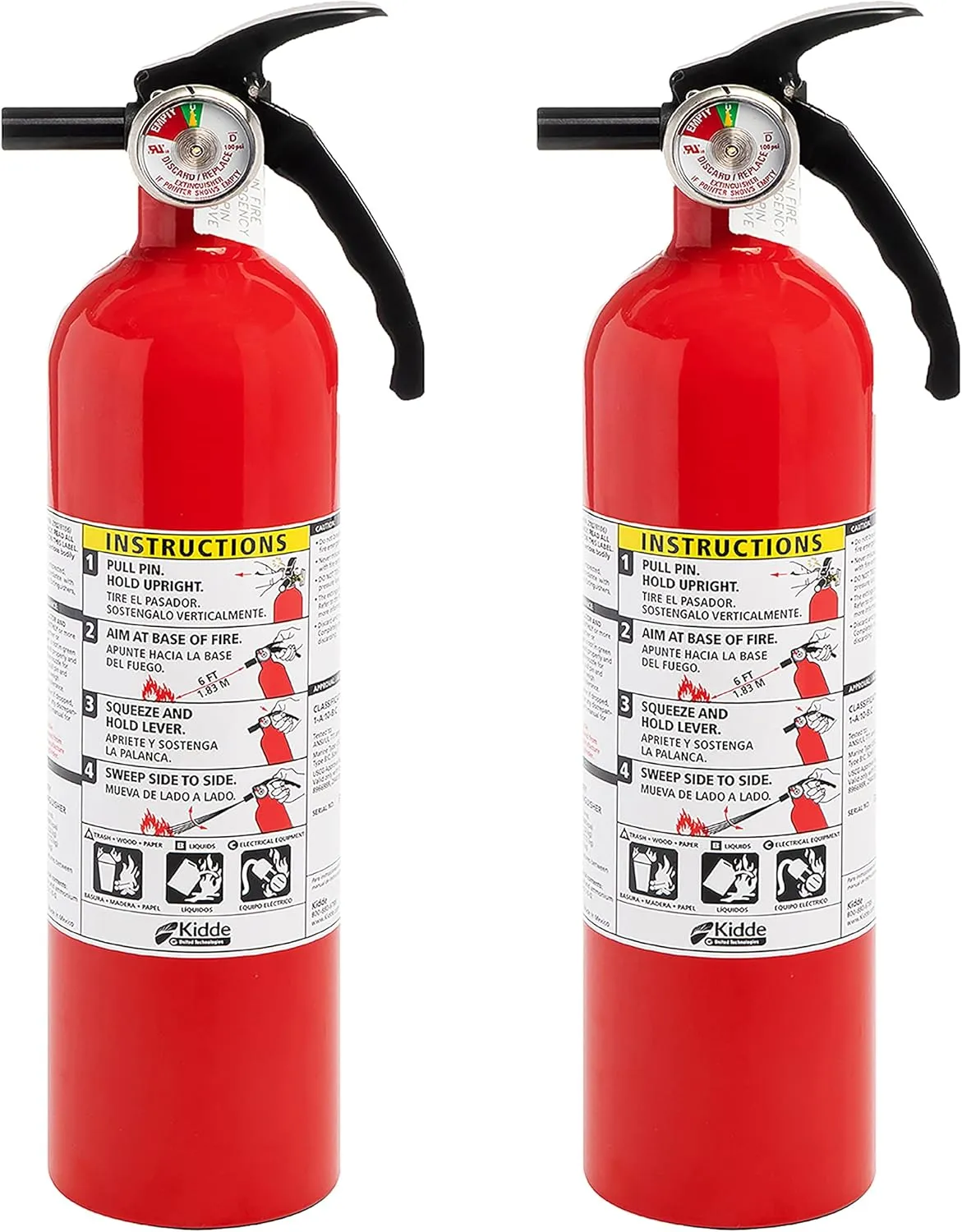 Kidde Fire Extinguisher for Home & Kitchen Fire Extinguisher, Home Use for Grease Fires, 3.9 Lbs., Wall Mount Included, White