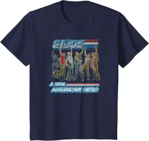 Kids G.I. Joe A Real American Hero Vintage Characters Group Shot T-Shirt