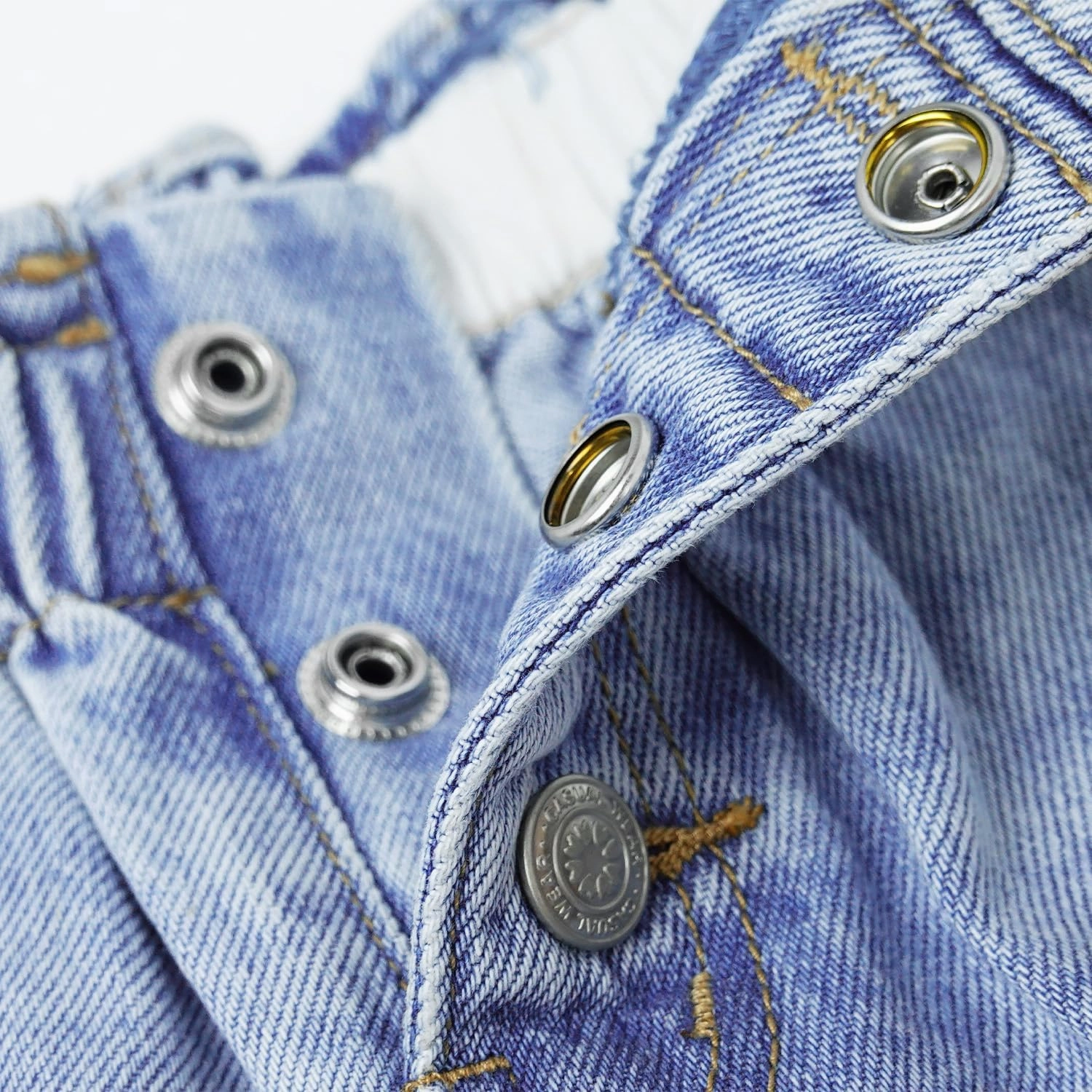 KIDSCOOL SPACE Baby Girls Jeans,Toddler Boy Elastic Waist with D-Ring Square-Shaped Pockets Straight Leg Denim Pants
