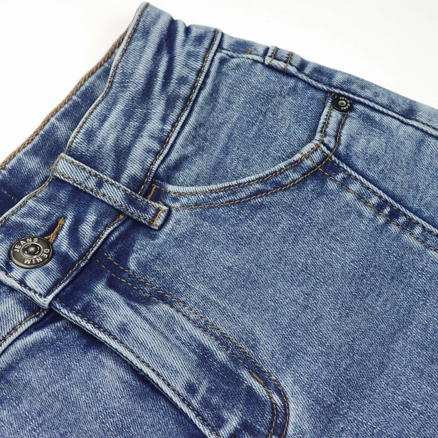 KIDSCOOL SPACE Girls Flared Denim Pants, 18M-14T Wide Age Ranges Elastic Waistband Inside Stretchy Slim Jeans