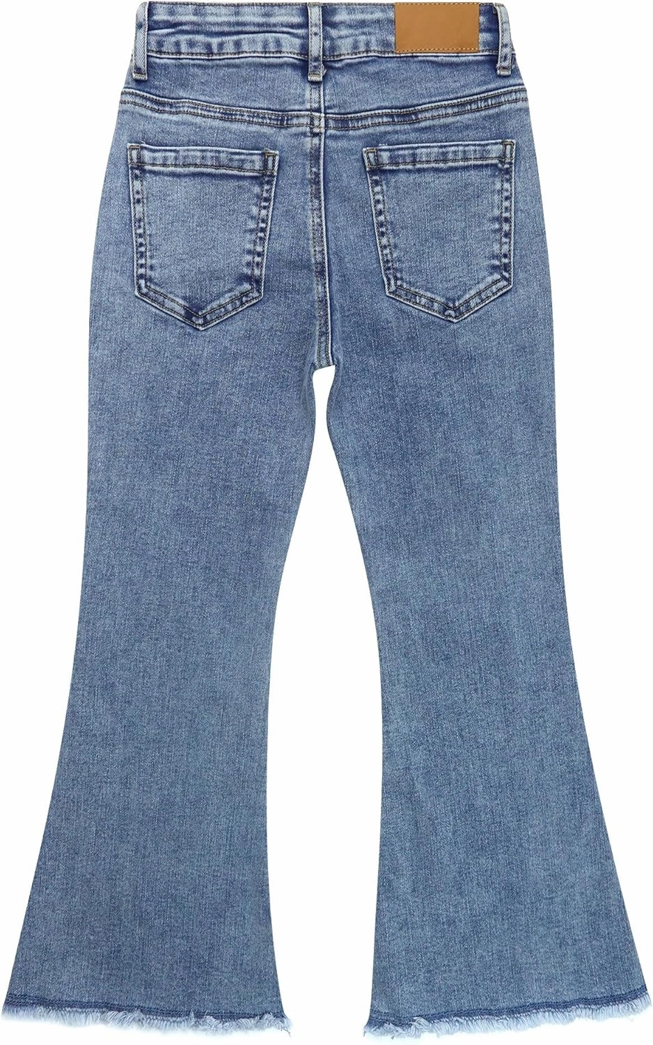 KIDSCOOL SPACE Girls Flared Denim Pants, 18M-14T Wide Age Ranges Elastic Waistband Inside Stretchy Slim Jeans