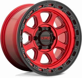 KMC Wheels CHASE 17X9 5X5.04.53 -12mm CANDY RED WITH BLACK LIP - KM54879050912N