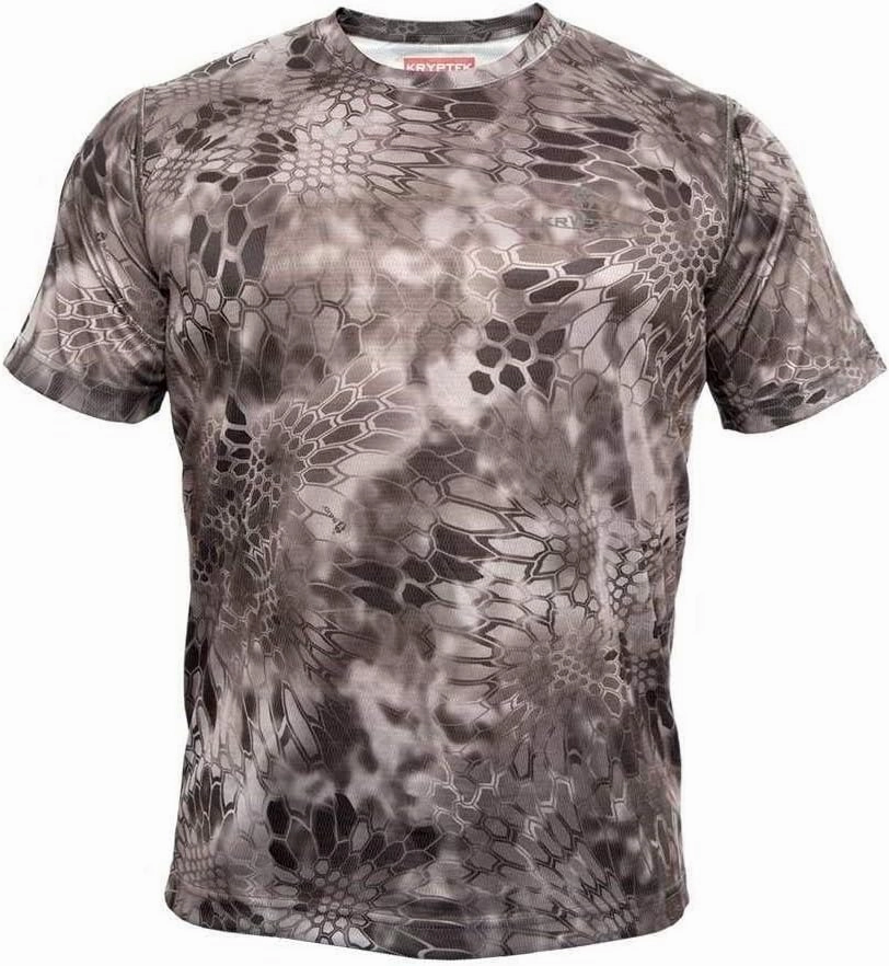 Kryptek Men's Hyperion Short Sleeve, Lightweight, Breathable, Stealthy Camo Hunting and Fishing Shirt