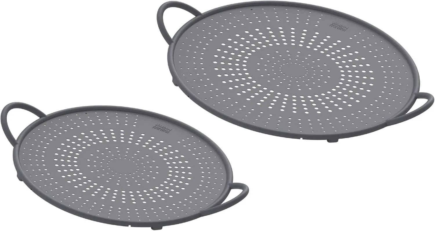 KUHN RIKON Splash Guard Silicone Set Grey Pack of 2